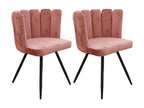 Lumenao - Set of 2 Pink Velvet Chairs ZOQB28171