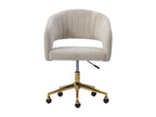 Velvet office chair - Beige and gold - Adjustable height - Zensova CWBX07251