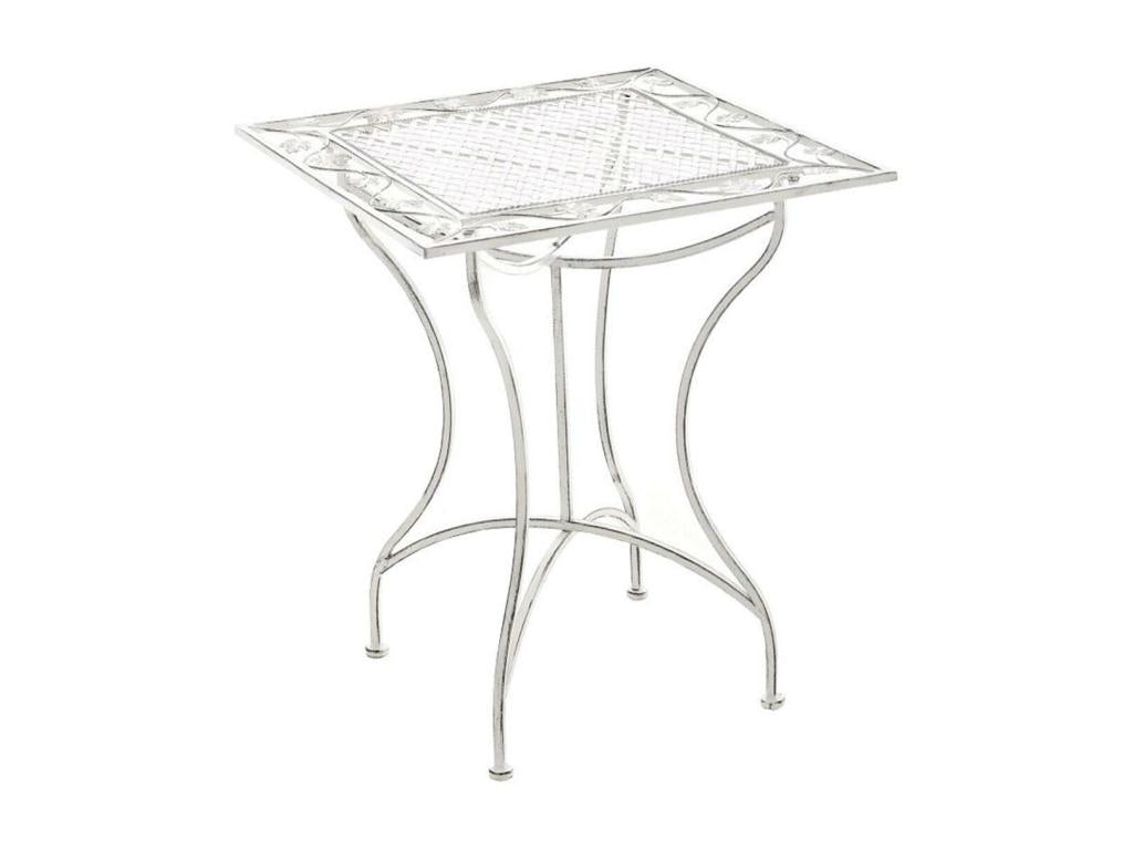 Garden side table - Zensova - Metal - 60x60cm - Antique white - Zensova DCMT08255
