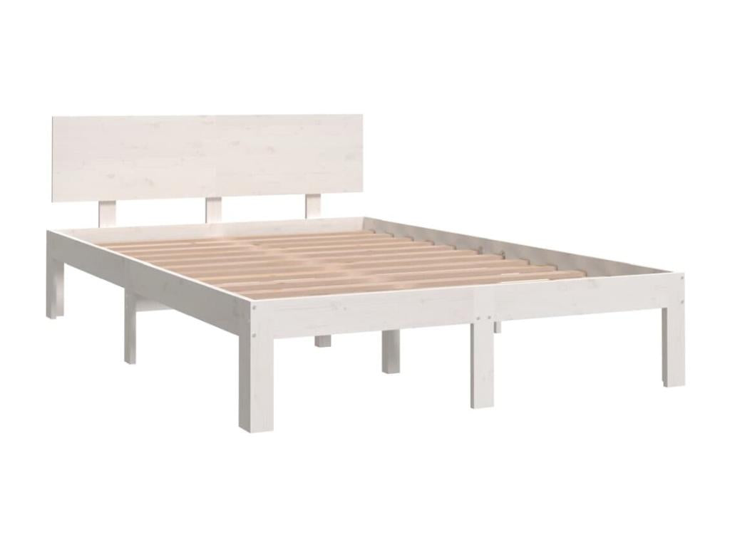 White Solid Wood Bed Frame 120x190 cm Small Double NSVA43212