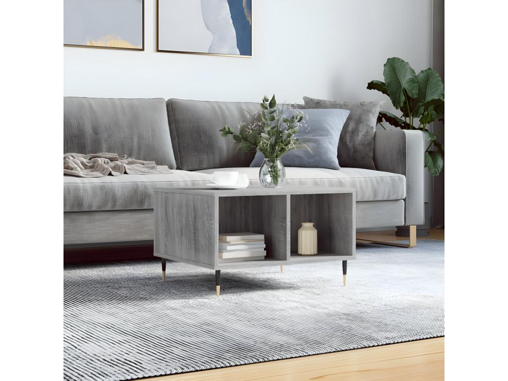 Lumenao coffee table, grey, 60x50x36.5 cm, engineered wood, ZVUW57214