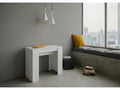 Extendable console table 90x48/204 cm Basic Small White Ash PITX67547
