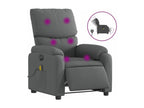 Dark grey fabric electric massage recliner PXVP56567