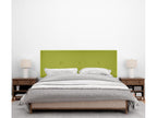 Lumenao Aqualine Smooth Fabric Headboard with Buttons 150x105cm with Legs for 150cm Beds - Pistachio ACBV71071