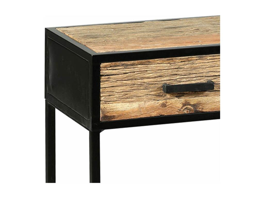 Zensova - Console with 2 Drawers in Recycled Teak and Metal VPCB34215