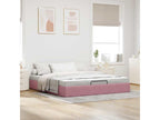 Zensova bed frame without mattress, pink, 160x200 cm, velvet, FXDZ03316