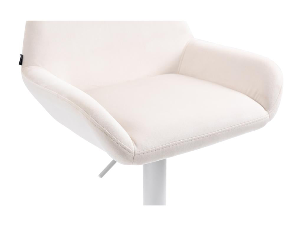 Set of 2 Bar Stools - Velvet - Cream - Lumenao DXKW97276