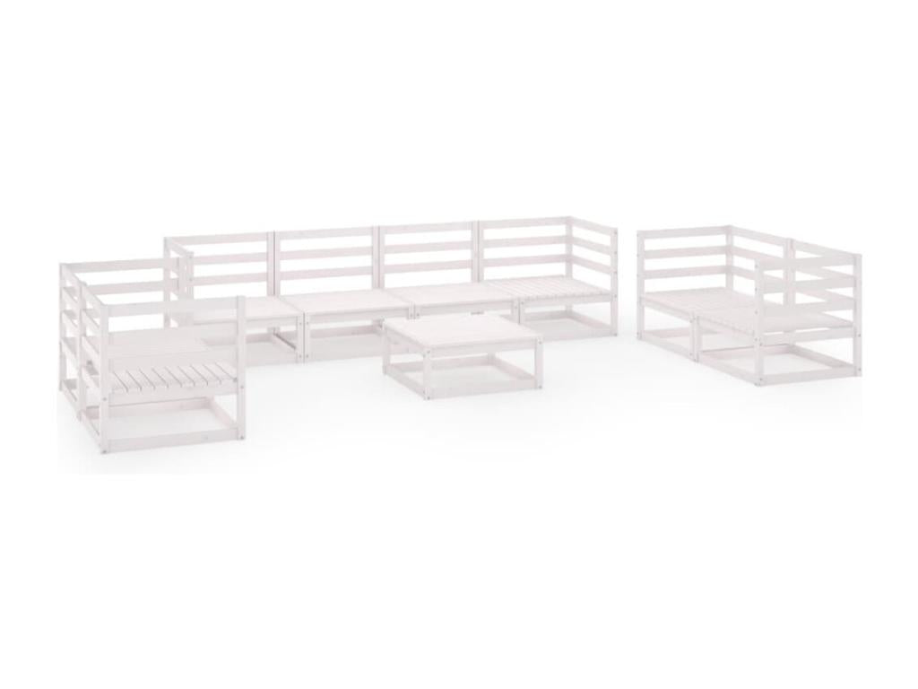 White wooden garden furniture set, 70x70x67 cm, 02 0018180 PMAT36968
