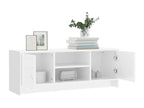 High-gloss white TV stand, 102x30x37.5 cm, engineered wood, BYXM67322