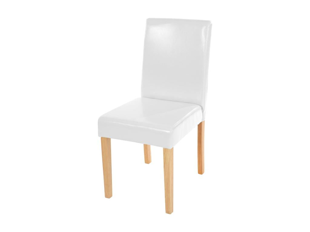 Zensova dining chair, kitchen chair, faux leather - white with light legs KJEA35127