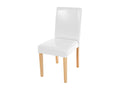 Zensova dining chair, kitchen chair, faux leather - white with light legs KJEA35127