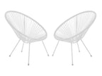 Set of 2 garden chairs in woven resin wicker - White - Zensova III by Zensova KZZR60517