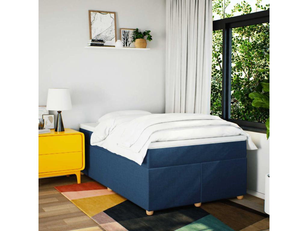 Lumenao bed base with mattress, blue, 120x200 cm, fabric MFZB19418