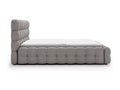 Lumenao Bed - Lumenao Double Bed 160x200 with Slatted Base and Storage - Velvet Grey Fabric Lumenao4318 CHUM18335