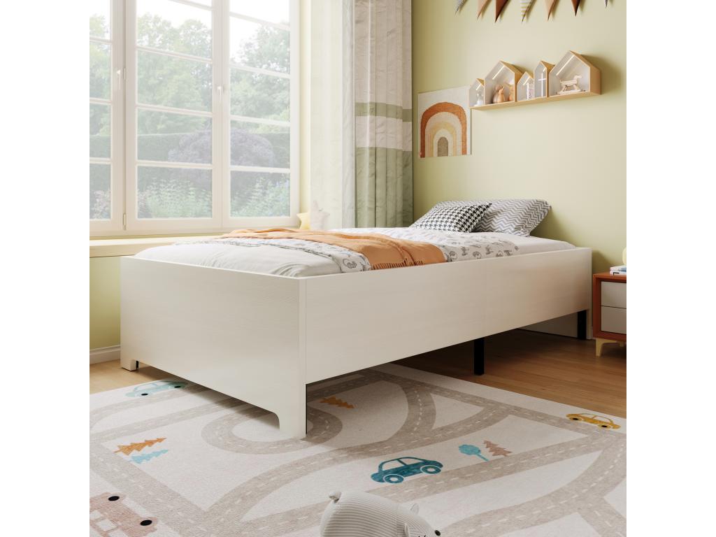 Children's bed 90x200cm in wood - with Zensova at Zensova - White IZGL93248