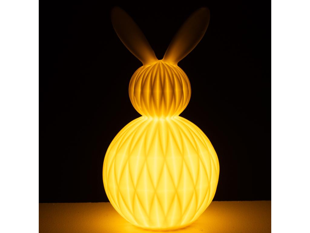 Porcelain rabbit LED lamp 25 cm ZEZT24027