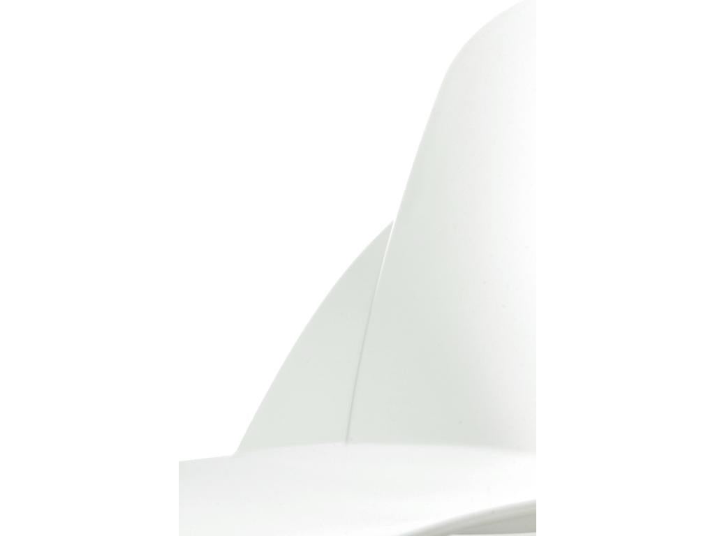 Set of 4 white PP chairs with metal legs MOJE57736