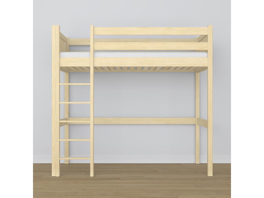 Wooden loft bed N06 Light Pine 120x200 UPUF31370