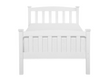 GIVERNY 90x200 cm White Wooden Bed with Slatted Base SWDN29961