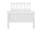 GIVERNY 90x200 cm White Wooden Bed with Slatted Base SWDN29961