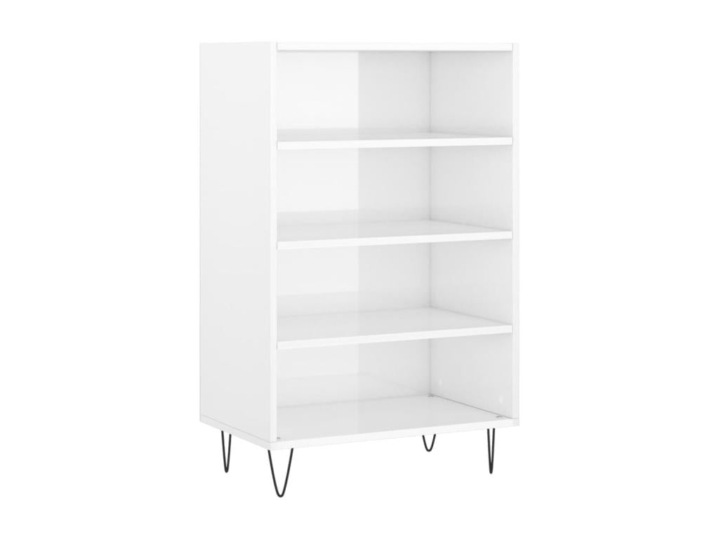 High-gloss white sideboard, 57x35x90 cm, engineered wood, QHEC43900