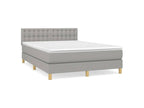 Zensova bed with mattress, light grey, 140x200 cm, Zensova NBHA93161