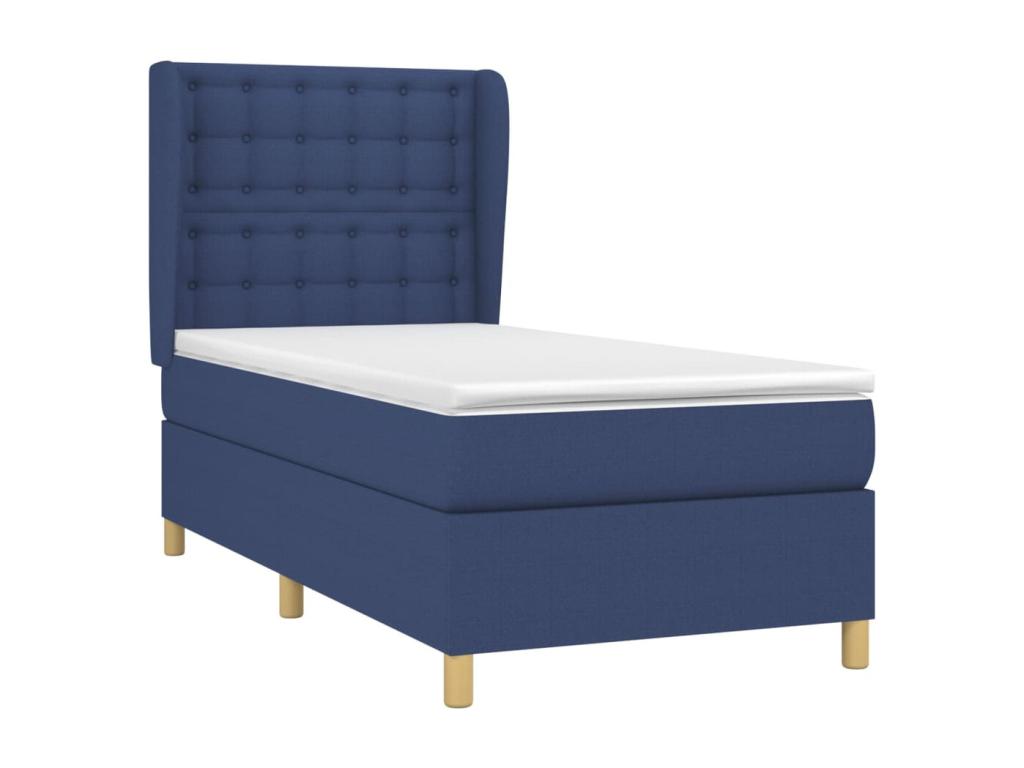 Zensova upholstered bed with mattress, blue, 90x190 cm, Zensova CVPJ21850