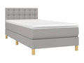 Zensova upholstered bed with light grey mattress 100x200cm Zensova MPWD96596