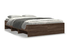 Bed frame without mattress brown oak 120x190 cm WBPM29293