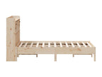 Bookshelf bed without mattress 135x190 cm solid pine wood EEYZ42324
