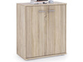 Zensova shoe cabinet, chest of drawers, storage unit with 2 doors in oak-effect melamine, Zensova RMIW45244