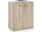 Zensova shoe cabinet, chest of drawers, storage unit with 2 doors in oak-effect melamine, Zensova RMIW45244