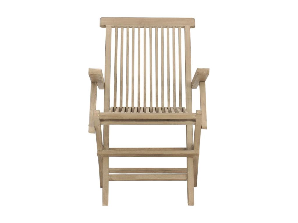 Folding garden chairs, set of 2, grey, 56x61x89cm, teak wood, GTUH36599