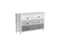6-drawer chest, White/Grey - Lumenao QLSX10508