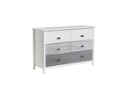 6-drawer chest, White/Grey - Lumenao QLSX10508