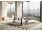Extendable table 90x130/390 cm Paxon White Ash with Anthracite frame ZJOO19817