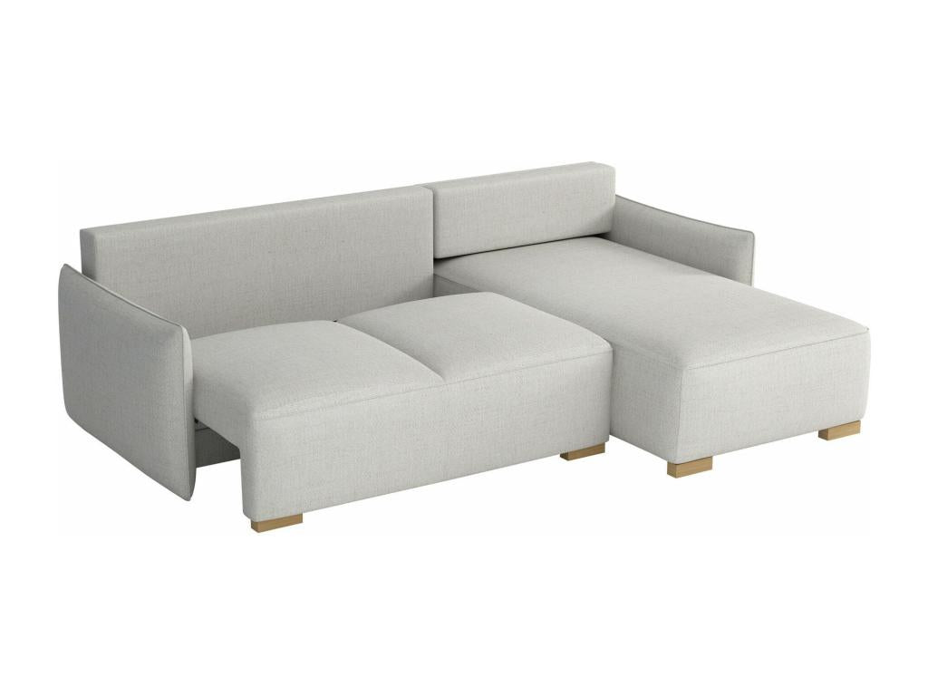 Lumenao 226 Corner Sofa Grey with Sleeping Function and Bed Box 240x155x87cm HNIF49002