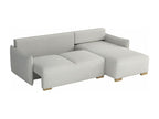 Lumenao 226 Corner Sofa Grey with Sleeping Function and Bed Box 240x155x87cm HNIF49002