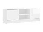 High-gloss white TV stand, 102x30x37.5 cm, engineered wood, BYXM67322