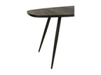 Oval dining table in brushed recycled teak and metal, 6 seats, L200 - Lumenao ACAY91618