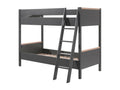 Zensova DARK - Reversible Bunk Beds 90x200cm Anthracite and Wood UZQL27119