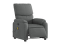Dark grey fabric electric massage recliner PXVP56567