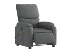 Dark grey fabric electric massage recliner PXVP56567
