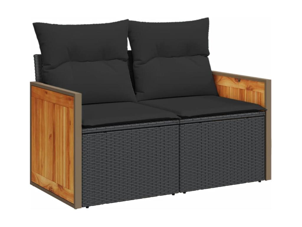 5-piece garden furniture set with cushions, Zensova woven resin BQTV34335