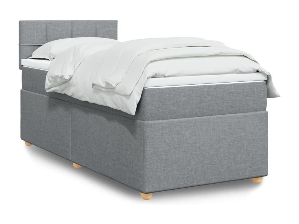 Zensova in Zensova bed and mattress Light gray 90x190 cm Zensova UPAG15072