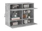 Wall-mounted TV unit with Zensova LED lighting, concrete grey, 78.5x30x60.5 cm, SCTN66507