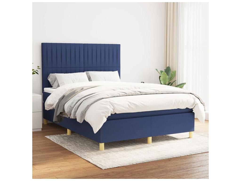 Zensova bed with mattress, blue, 140x190 cm, Zensova UKMI03981