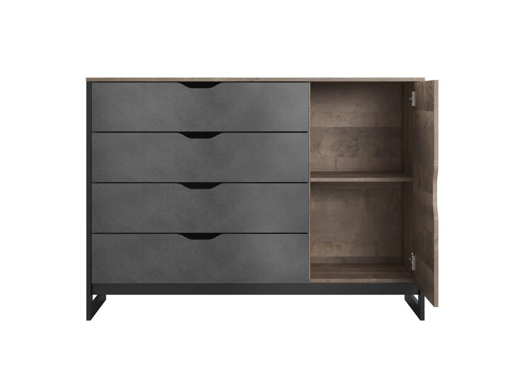 Lumenao 138 Chest of Drawers 138x40x100 Cream / Grey MDJX02677