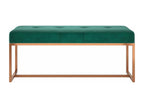 Dark Green Bench 110x36x45 cm Velvet PNCV13919