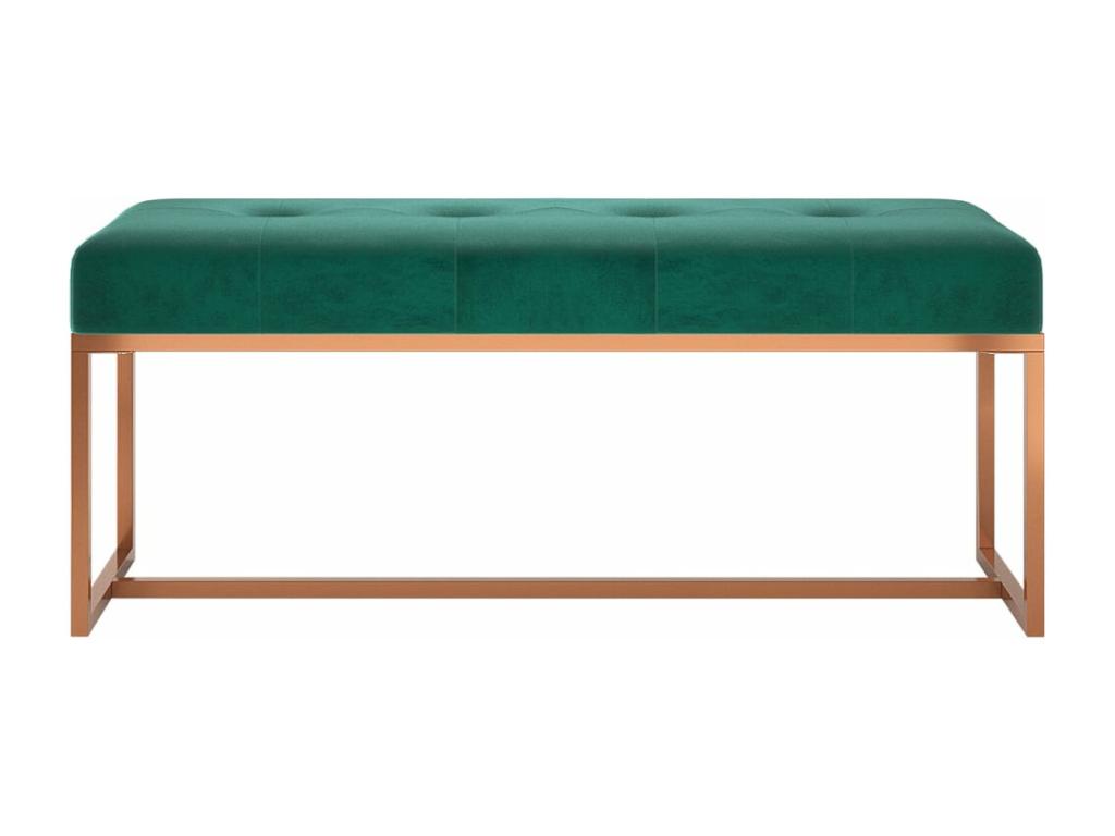 Dark Green Bench 110x36x45 cm Velvet PNCV13919